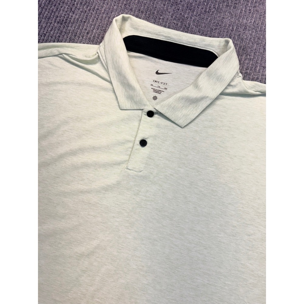 Nike Dri-FIT Polo Shirt Mens XXL Green Heather Short Sleeve Golf Top